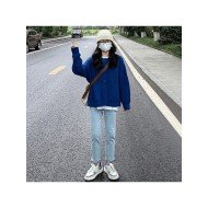  2024 New Pure Color Lazy Style Sweater