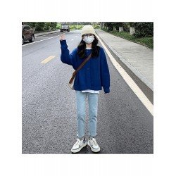 2024 New Pure Color Lazy Style Sweater  2024 New Pure Color Lazy Style Sweater