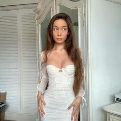  Sexy White Halter Gauze Ruched Long Sleeve Dress