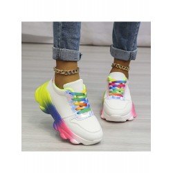 Contrast Color White Sneakers For Women Contrast Color White Sneakers For Women