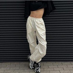  Fall Pure Color Casual Loose Women's Pants