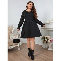 Puff Sleeve Black Plus Size Dresses For Women Puff Sleeve Black Plus Size Dresses For Women