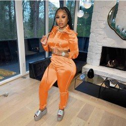  Casual Pure Color Women's Two-Piece Set