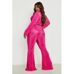 Cropped Top And Slit Hem Trouser Sets For Women Cropped Top And Slit Hem Trouser Sets For Women