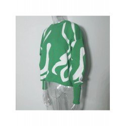 Casual Lantern Sleeve Zebra Stripes Women's Sweater Casual Lantern Sleeve Zebra Stripes Women's Sweater