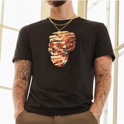 New Fashion Black Short Sleeve Graphic Tees For Men