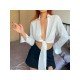  2024 Pure Color Lace Up Women's Cardigan Top