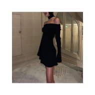Black Off The Shoulder Short Dresses