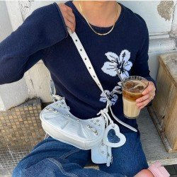 Flower Pattern Ladies Pullover Sweaters