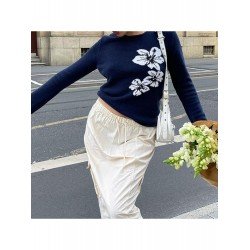 Flower Pattern Ladies Pullover Sweaters Flower Pattern Ladies Pullover Sweaters