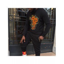 Fashion Casual Round Neck Printing Men's Sweaters  Fashion Casual Round Neck Printing Men's Sweaters