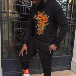  Fashion Casual Round Neck Printing Men's Sweaters