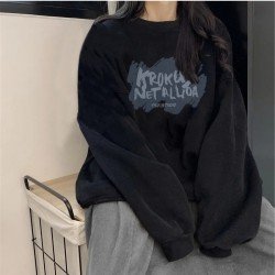  2024 Round Neck Letter Printing Women's Sweater