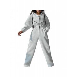 Zip Hooded Collar Sports Jumpsuits For Women Zip Hooded Collar Sports Jumpsuits For Women
