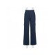 Black Straight Leg High Waist Patchwork Jean Trousers