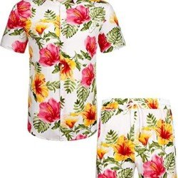 Summer Beach Printed 2 Piece Short Sets For Men