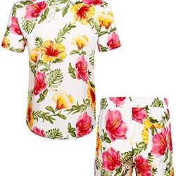 Summer Beach Printed 2 Piece Short Sets For Men
