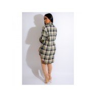 Plaid Casual Long Sleeve Women Coats