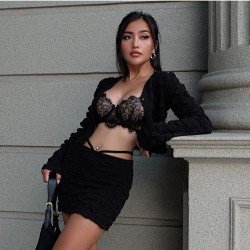  Pure Color Trendy Matching 2 Piece Skirt Sets