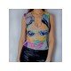  Summer 2024 Mesh Print Women's Vest Top