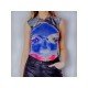  Summer 2024 Mesh Print Women's Vest Top