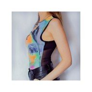  Summer 2024 Mesh Print Women's Vest Top