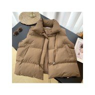  2024 Pure Color Sleeveless Women's Cotton Vest