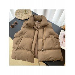  2024 Pure Color Sleeveless Women's Cotton Vest