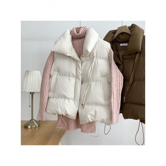  2024 Pure Color Sleeveless Women's Cotton Vest