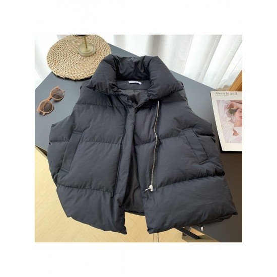  2024 Pure Color Sleeveless Women's Cotton Vest