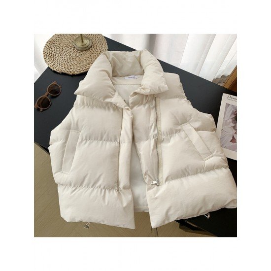  2024 Pure Color Sleeveless Women's Cotton Vest