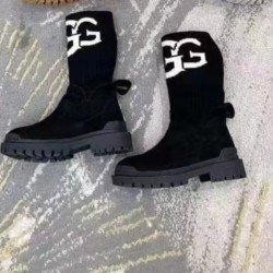 Plush Round Toe Women's Medium Boots  Plush Round Toe Women's Medium Boots