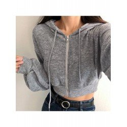 Fall Solid Hooded Short Coats For Ladies Fall Solid Hooded Short Coats For Ladies