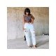  Women's Pure Color Cotton Crop Down Coats