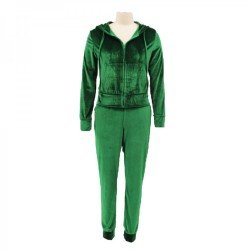 Sports Solid Hooded Collar 2 Piece Outfit Sets