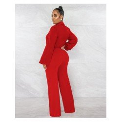 Sexy Pure Color Long Sleeve Women's Jumpsuit  Sexy Pure Color Long Sleeve Women's Jumpsuit