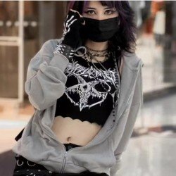  Sexy Crew Neck Digital Printing Crop Vest