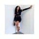  2024 Design Sense Stitching Women's Skirt Suit