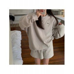 Casual Loose Sweatshirt And Short Sets For Women