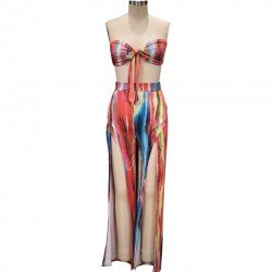  Sexy Backless Strapless Top And Irregular Skirt Sets