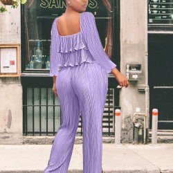  Autumn New Pure Color Casual Women's Set