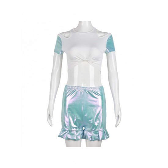  Summer Navel Top And Shorts Women's Sets