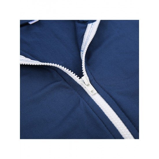  2024 New Contrast Color Letter Women's Short Jacket