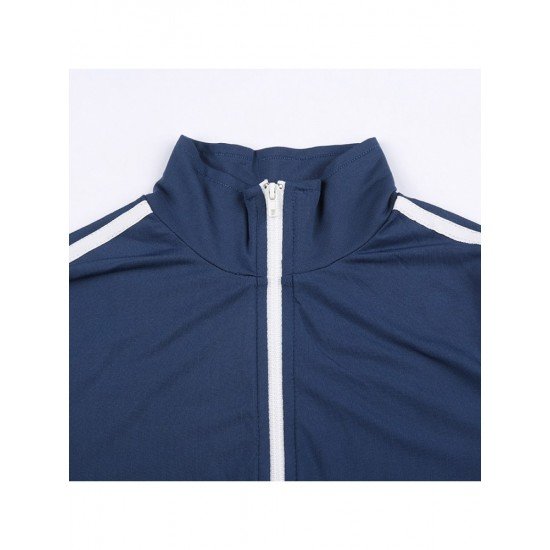  2024 New Contrast Color Letter Women's Short Jacket