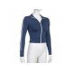  2024 New Contrast Color Letter Women's Short Jacket