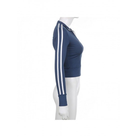  2024 New Contrast Color Letter Women's Short Jacket