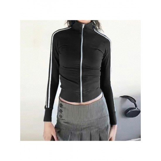  2024 New Contrast Color Letter Women's Short Jacket