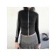  2024 New Contrast Color Letter Women's Short Jacket
