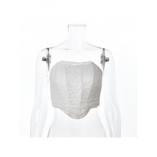  2024 Fishbone Backless Strapless Women's Irregular Vest