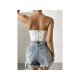  2024 Fishbone Backless Strapless Women's Irregular Vest